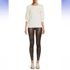 TIME & TRU WOMRN’S FAUX LEATHER LEGGINGS - BROWN SIZE XXL & XXXL (NEW WITH TAGS)